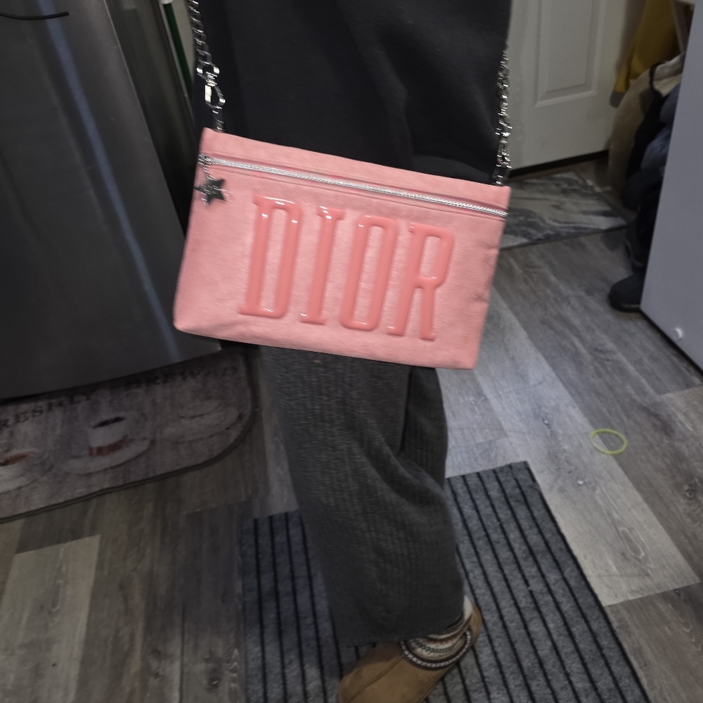 Dior Pink Suede Cossbody Bag. NWOT. Has Box - Picture 10 of 10